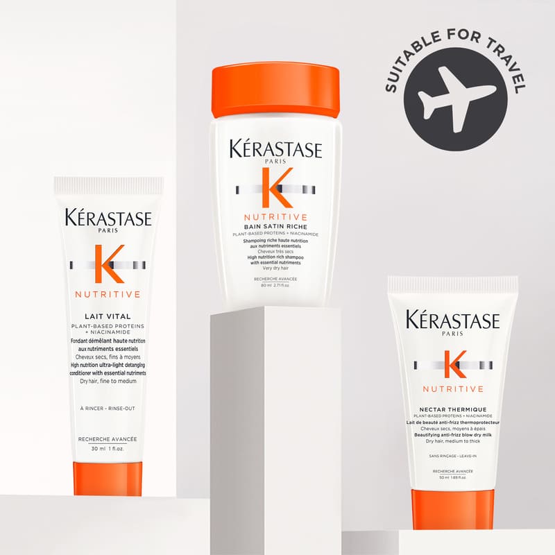 Kérastase, Nutritive Range, Essentials Set, For Dry Hair, shampoo for dry hair, conditioner for dry hair, heat protector for dry hair