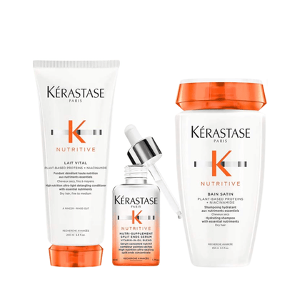 Kérastase, Kérastase Nutritive Shampoo, Conditioner & Serum Dry Hair Gift Set, Vitamin Haircare