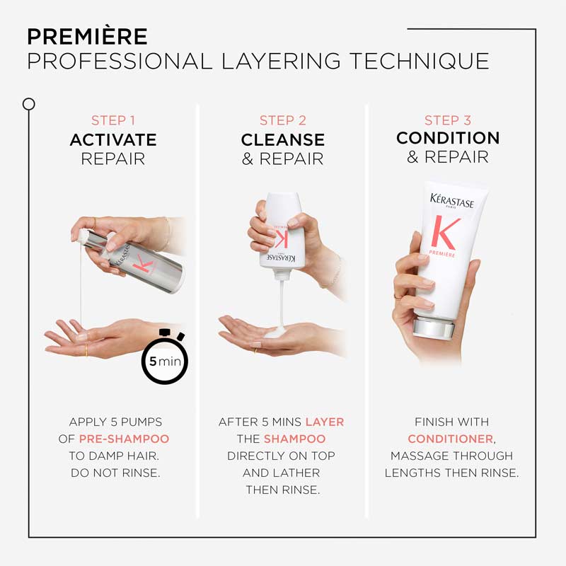Kerastase Premiere | Professional hair techniques | damaged hair routine | 3 step damage repair
