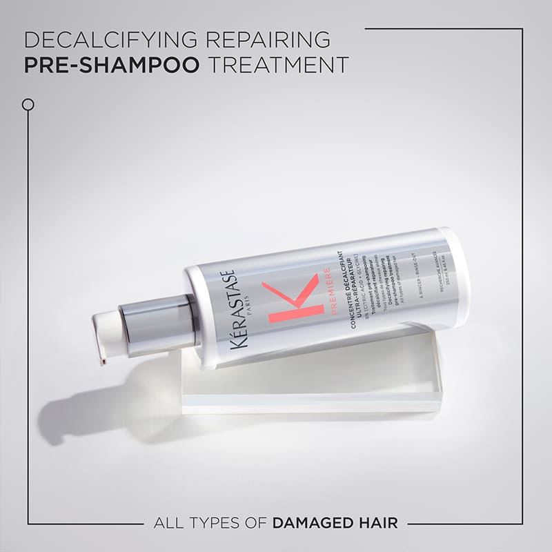 Kérastase Première Concentré Décalcifiant Ultra-Réparateur | Decalcifying Repairing Pre-Shampoo Treatment | Hair Treatment | Pre-Shampoo | Repairing | Anti-Breakage | Strengthens | Removes Calcium | Transparent Gel