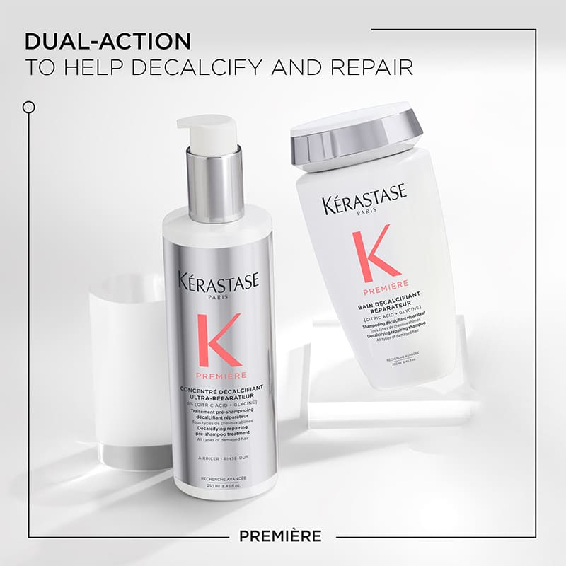 Kérastase Première Concentré Décalcifiant Ultra-Réparateur | Decalcifying Repairing Pre-Shampoo Treatment | Hair Treatment | Pre-Shampoo | Repairing | Anti-Breakage | Strengthens | Removes Calcium | Transparent Gel