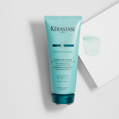 Kérastase Resistance Ciment Anti-Usure | damaged hair | Strengthening & Anti-Breakage Cream | Vita-Ciment Advance | revitalized hair | soft hair | shiny hair | restored strength | hair vitality | radiance.