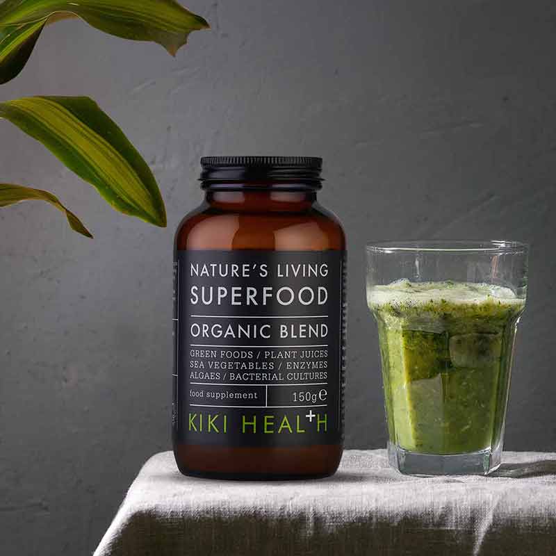 KIKI Health Natures Living Superfood Mixed with water