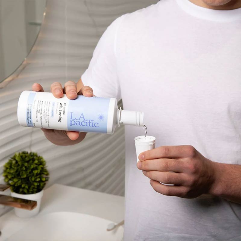 LA Pacific Extra Sensitive Enzyme Whitening Mouthwash | easy | every day | oral care | gum health | fight cavities | mint | extra sensitive teeth 