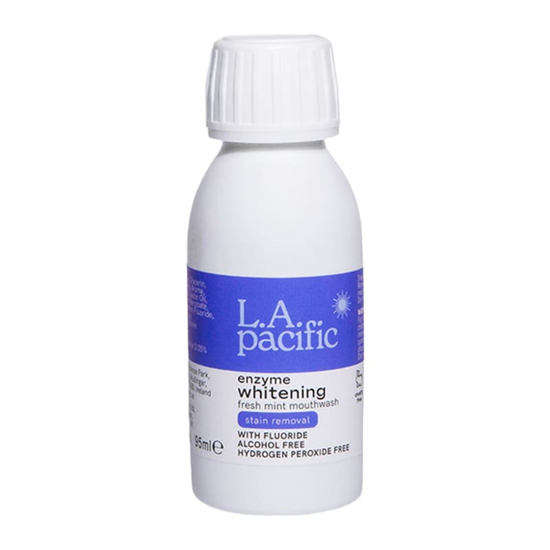 LA Pacific Enzyme Whitening Stain Removal Mouthwash Mini | Ultra-Fresh | Conditions Teeth and Gums | Brightens Whites | Enamel-Safe | Promotes a Whiter, Brighter Smile | No Negative Effects of Hydrogen Peroxide | Ideal for On-the-Go
