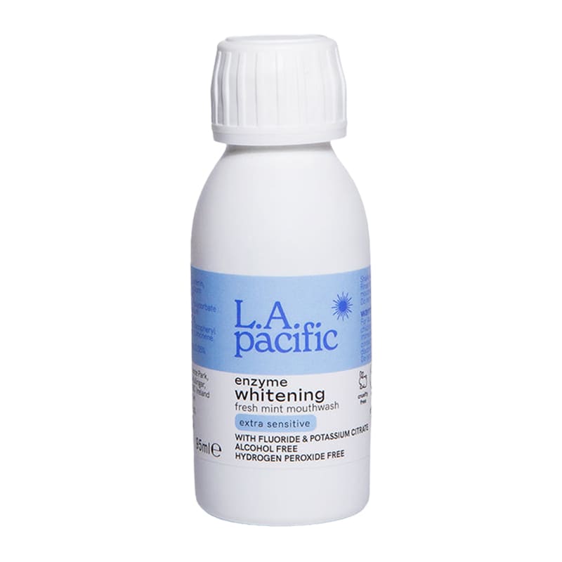 L.A. Pacific Enzyme Whitening Extra Sensitive Mouthwash Mini | Designed for Sensitive Teeth | Whitens Gently | Conditions Teeth and Gums | Minty Fresh | Excellent Oral Care | Brightens Teeth | Fresher Breath | No Sensitivity | Perfect for Traveling