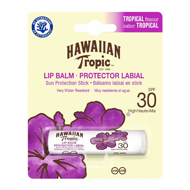 Hawaiian Tropic Lip Balm Tropical SPF 30 | Nourish | Protect | Sun Protection | Water | Resistant | Balm | Tropical Flavour | High SPF
