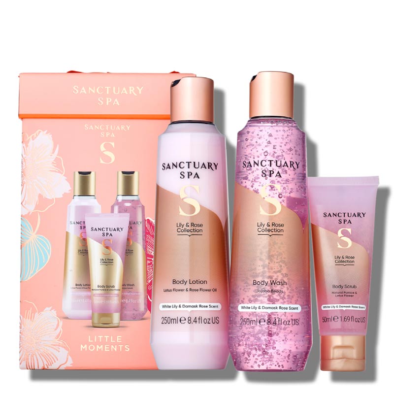 Sanctuary Little Moments Gift Set | rose scent body wash gift