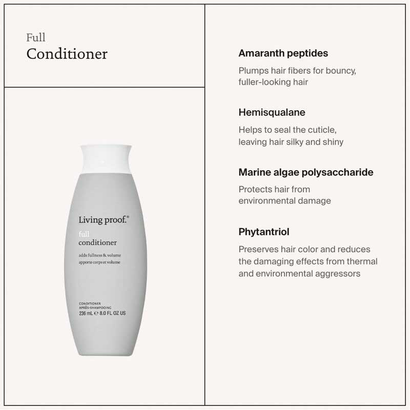 Living Proof Full Conditioner | transformed locks | proprietary blend | softness | lustre | extra weight | manageable | naturally voluminous | radiant