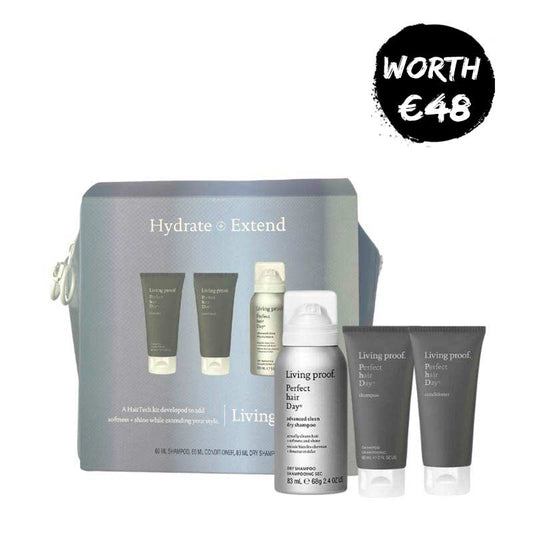 Living Proof Hydrate + Extend Kit, travel size haircare, haircare gift set