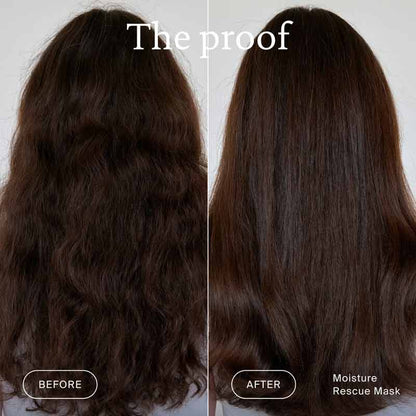 Living Proof Moisture Rescue Mask Before & after
