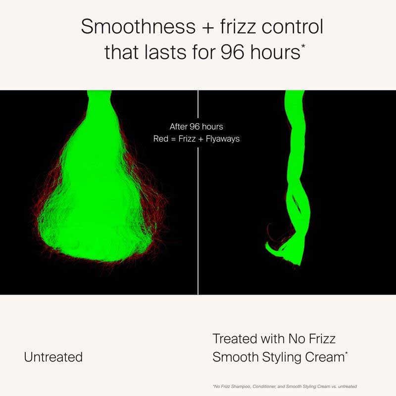 Living Proof No Frizz Smooth Styling Cream | controls frizz | conditions | long-lasting smoothness | shine | no silicone | frizz control | radiant results