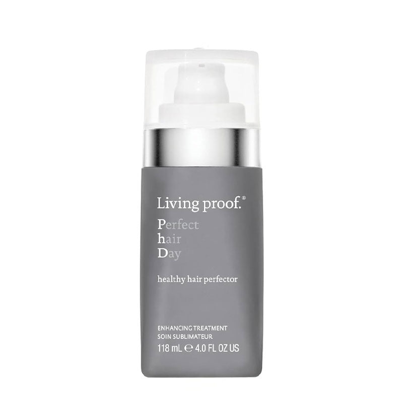 Living Proof Perfect Hair Day Healthy Hair Perfector | transformative hair treatment | driest strands | restoring outermost layer | softer | smoother | radiant shine | one application.