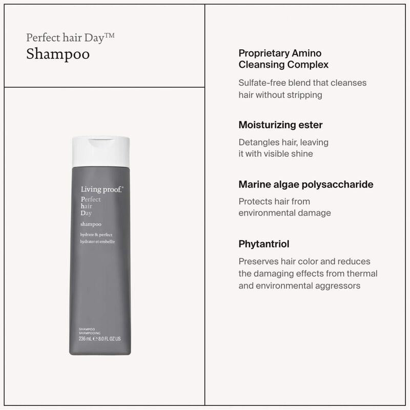 Living Proof Perfect Hair Day Shampoo | hydrating | effectively cleanses | 3x stronger | strengthens | natural shine | vitality.