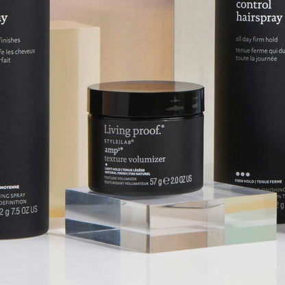 Living Proof Style|Lab Amp2 Texture Volumizer | styling cream | dry hair | amplified volume | touchable texture | flexible hold | long-lasting | effortlessly revived looks | statement.
