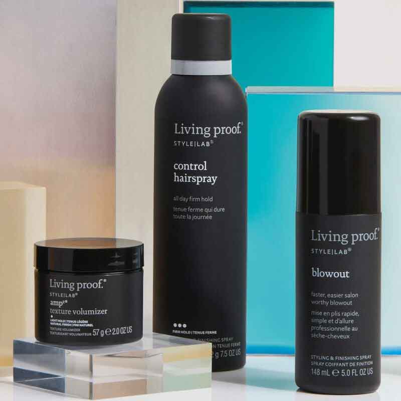 Living Proof Style|Lab Control Hairspray Firm Hold | all-day hold | hair confidence | touchable hold | radiant shine | style.