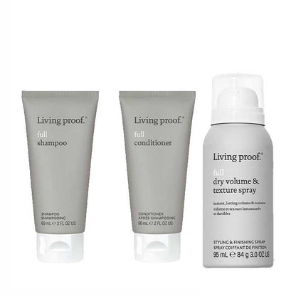 Living Proof Volume + Texture Kit, volumising haircare, volume shampoo & conditioner, haircare gift set, travel size haircare