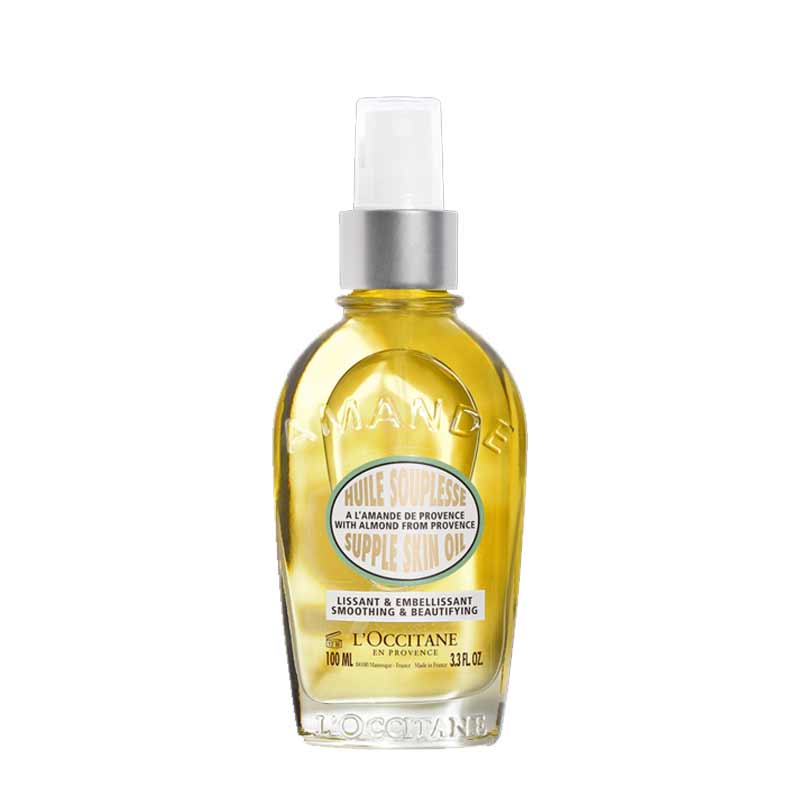L'OCCITANE Almond Supple Skin Oil, hydrating body oil, body oil for stretch marks, firming body care