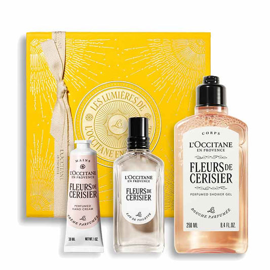 L'OCCITANE Cherry Blossom Fragrance Collection Christmas Gift Set, L'occitane gift set
