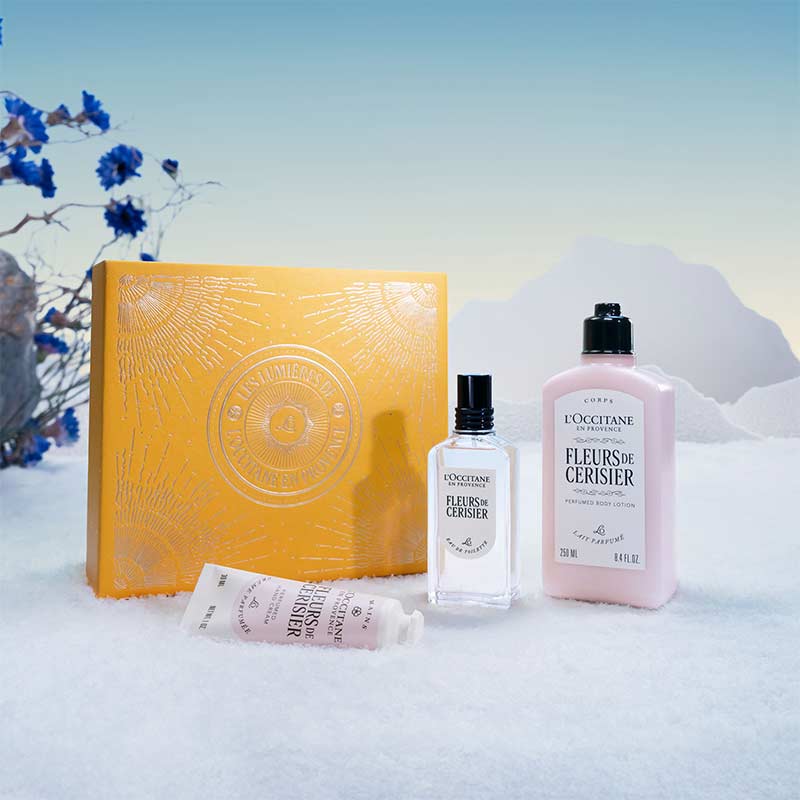L'Occitane Cherry Blossom Shower Gel and Perfume Gift Set for her