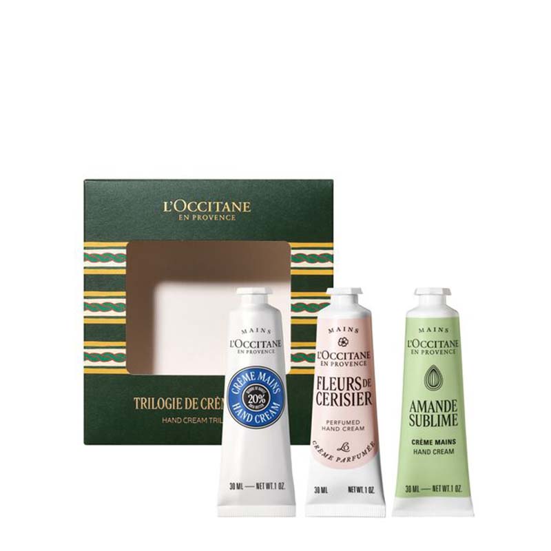 L'Occitane Classic Hand Cream Trio Gift Set Product Image White Background