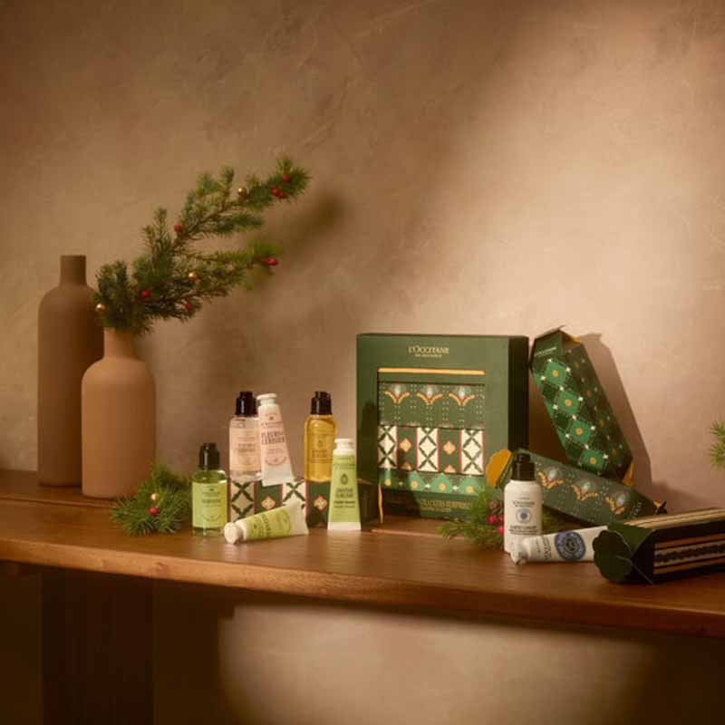 L'Occitane Festive Christmas Crackers Collection Stacked Stylised Image