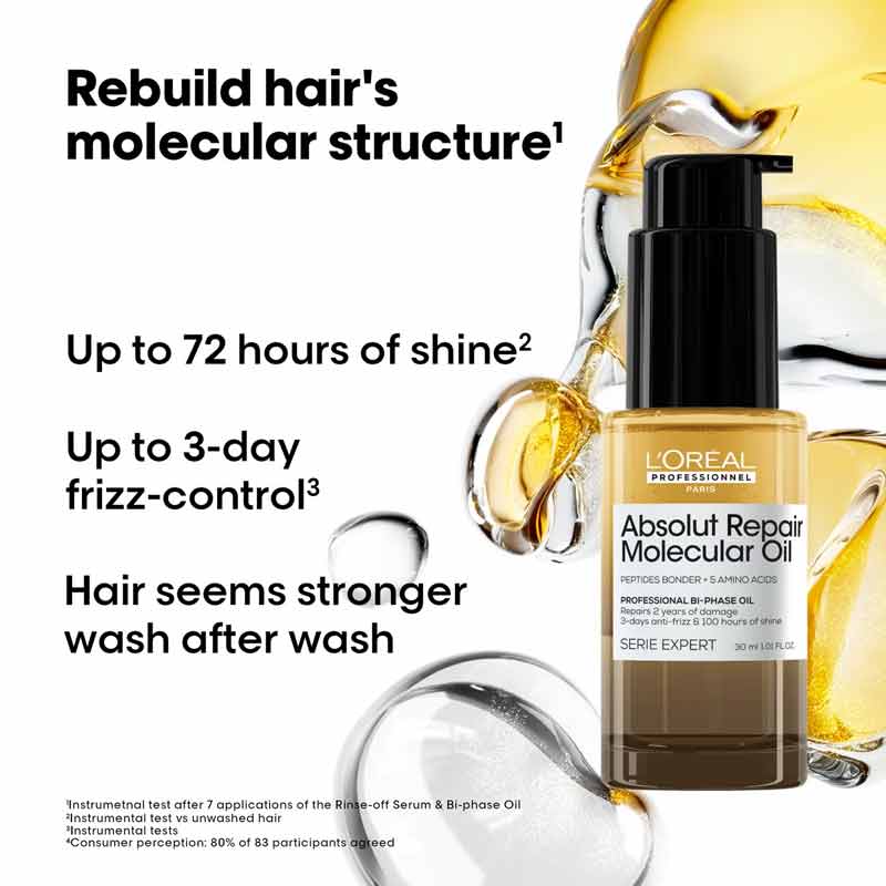 L'Oréal Professionnel Absolut Repair Molecular Bi-Phase Oil Benefits