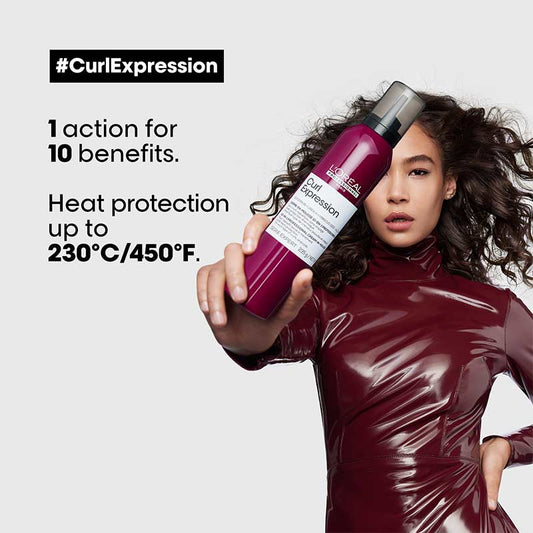 L'Oreal Professionnel Curl Expression 10 in 1 Professional Cream-In-Mousse for Curls & Coils | heat protection for curls and coils