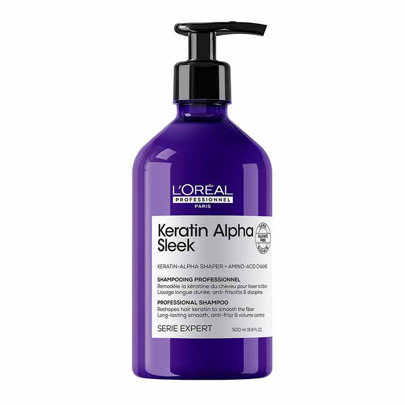 L'Oréal Professionnel Keratin Alpha Sleek Shampoo 500ml Pump