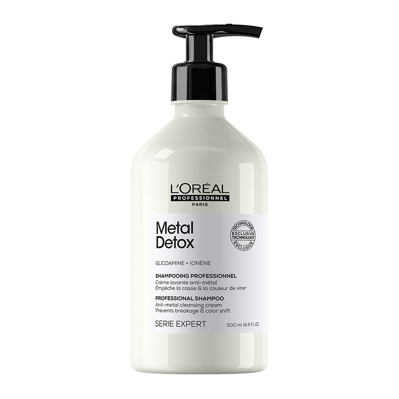 L’Oréal Professionnel Metal Detox Anti-Metal Cleansing Cream Shampoo | gently cleanses hair | detoxifies and brightens | removes water-induced copper deposits | formulated by professional hair experts