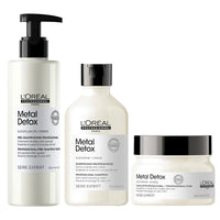 L’Oréal Professionnel Metal Detox Pre-Shampoo, Shampoo & Mask Bundle