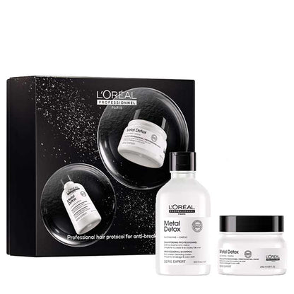 L'Oréal Professionnel Metal Detox Shampoo & Hair Mask Gift Set for damaged hair