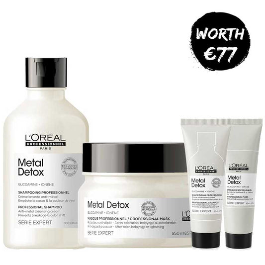 L’Oréal Professionnel Metal Detox Shampoo & Mask Home & Away Bundle