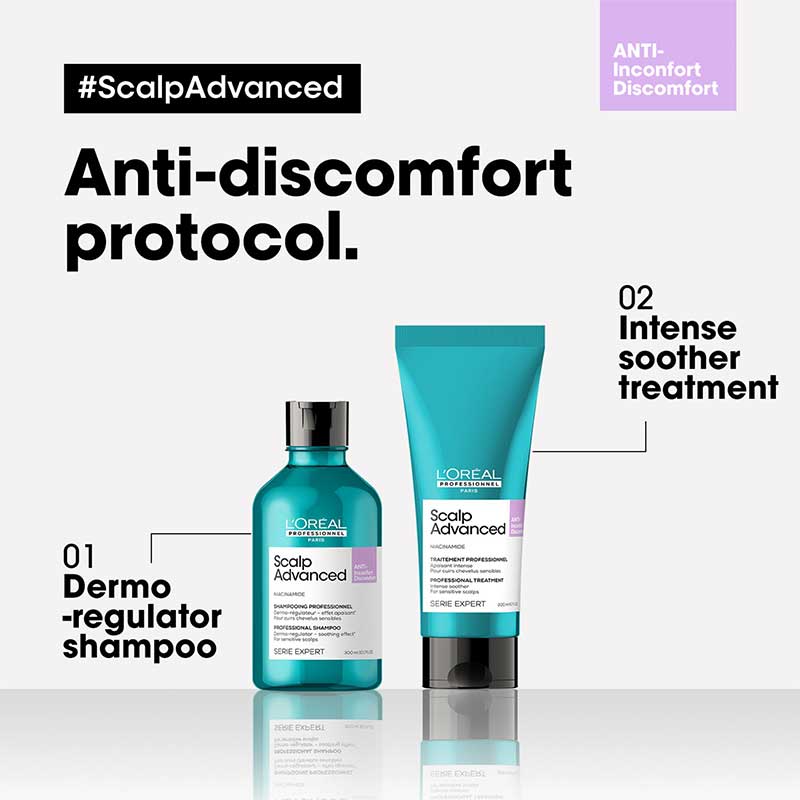 L'Oréal Professionnel Serié Expert Scalp Advanced Anti-Discomfort Hair Treatment | scalp advance | scalp treatment | shampoo | conditioner | treatment | soothing hair treatment 