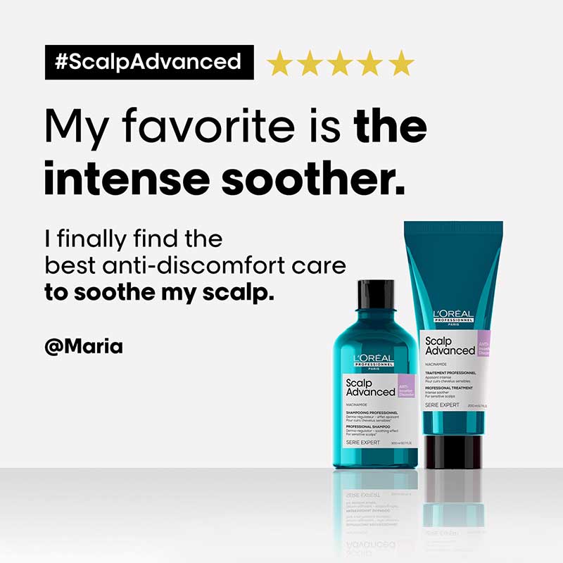 L'Oréal Professionnel Serié Expert Scalp Advanced Anti-Discomfort Hair Treatment | scalp advanced | scalp solutions | dry hair | dehydrated hair | soothing scalp treatment 