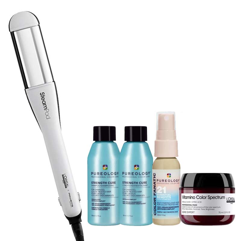 L'Oreal Steampod 4 with 4 Free Haircare minis, Pureology haircare, L'Oreal Professional Haircare