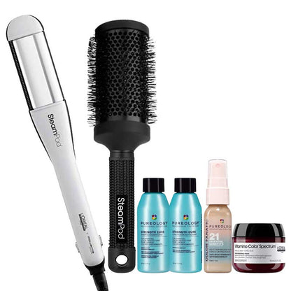 L'Oréal Professionnel SteamPod 4.0 + Four FREE Minis + Round Brush