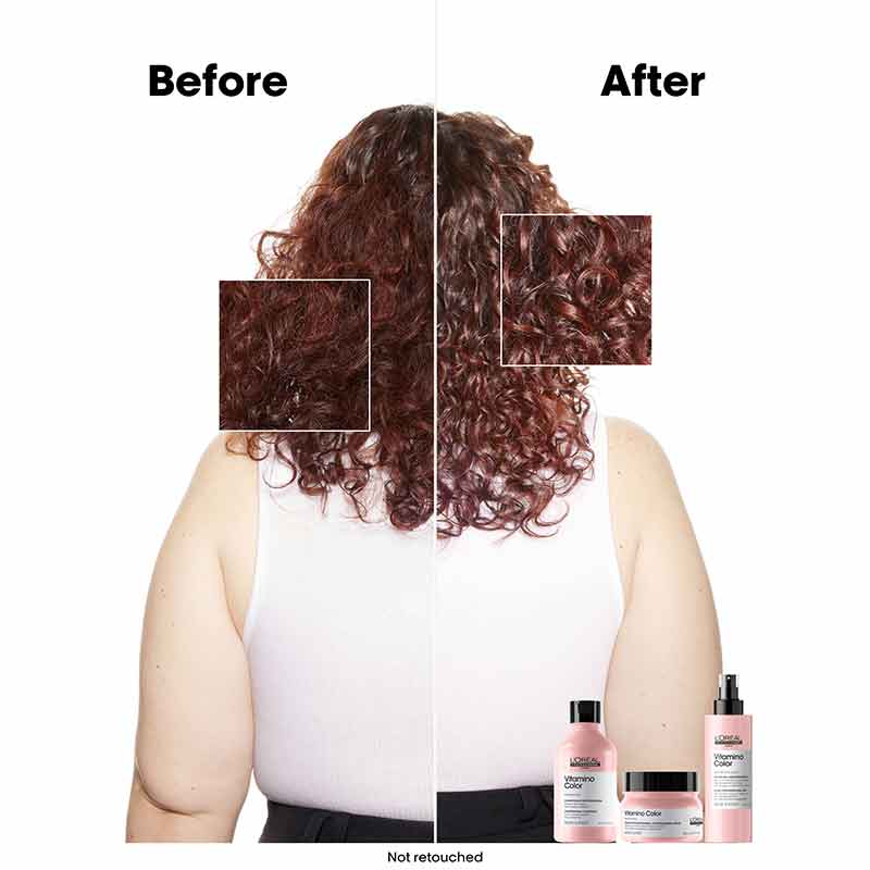 L'Oréal Professionnel Vitamino Color Conditioner, conditioner for coloured hair, vitamino colour before & after
