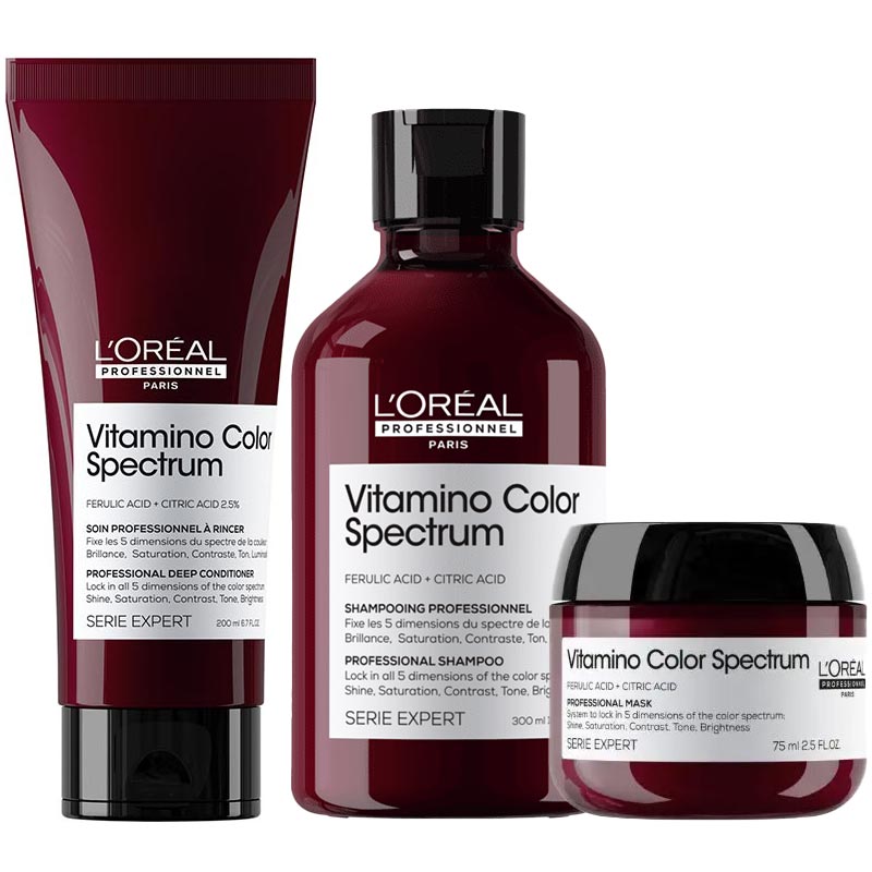 L'Oreal Professionnel Vitamino Color Shampoo & Conditioner Duo + FREE Mask 75ml