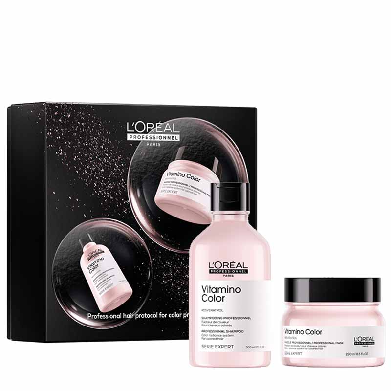 L'Oréal Professionnel Vitamino Color Shampoo & Hair Mask Gift Set for coloured hair