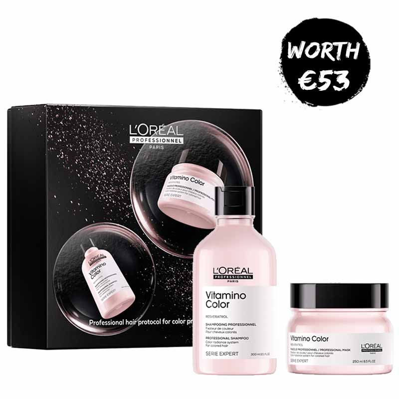 L'Oréal Professionnel Vitamino Color Shampoo & Hair Mask Gift Set for coloured hair