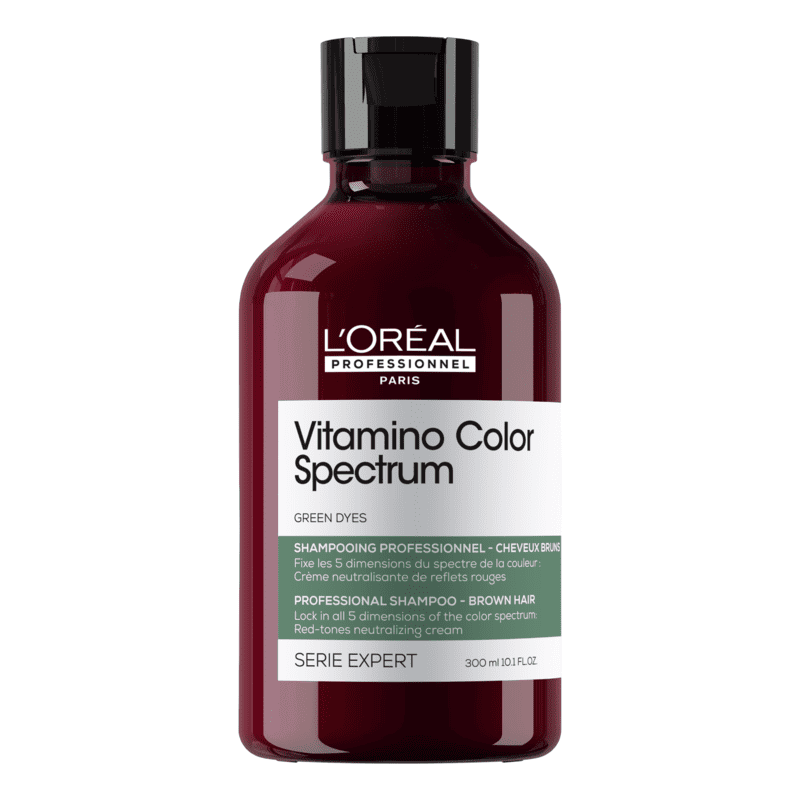L'Oréal Professionnel, L'Oréal Professionnel Vitamino Color Spectrum Green Tinted Shampoo, Shampoo Dark Brown Coloured Hair