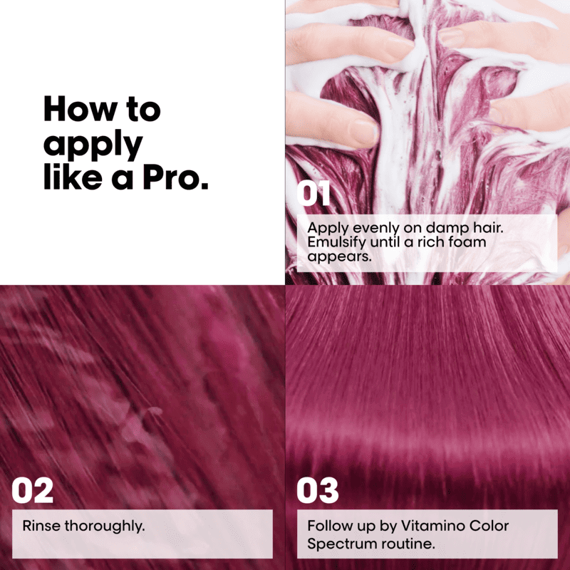 L'Oréal Professionnel, L'Oréal Professionnel Vitamino Color Spectrum Shampoo for Coloured Hair, How To Apply