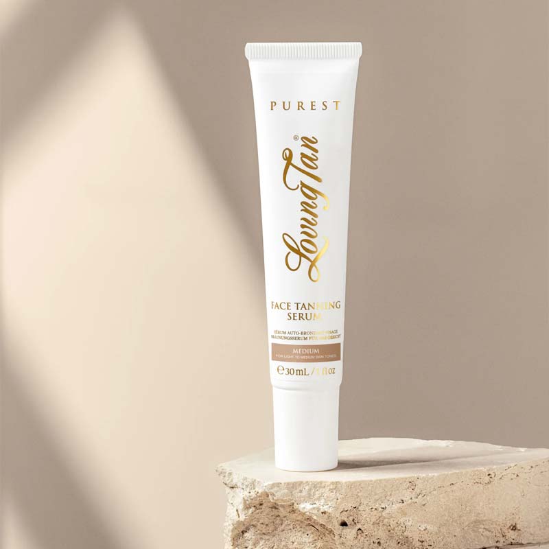 Loving Tan | Face Tanning | Serum | face | décolletage | 97% | certified organic | naturally derived | ingredients | flawless | natural-looking | radiant | glow 