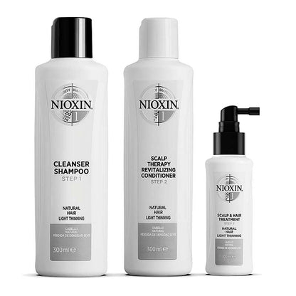 Nioxin System 1 Three Part Loyalty Kit | treatment kit for teenage hormonal hair loss