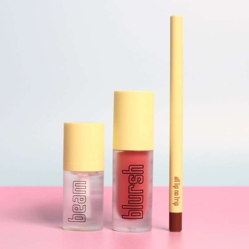 Made By Mitchell | Lip Kit | lip | full sized products | long lasting | perfect | soft pout | signature lip | captivating | blursh | lipliner | gloss | beam | all lip no trip | | glitter | brown | nude | matte | pink