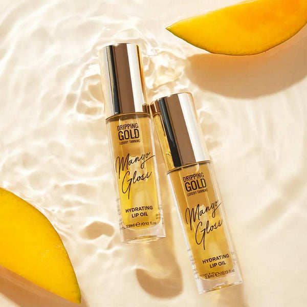 Dripping Gold Hydrating Lip Oil | mango | hydrate | golden | glow | glossy | juice | nourishing | lip | oil  lightweight | glow | shine | extremely| hydration | shining | gleam | lustrous