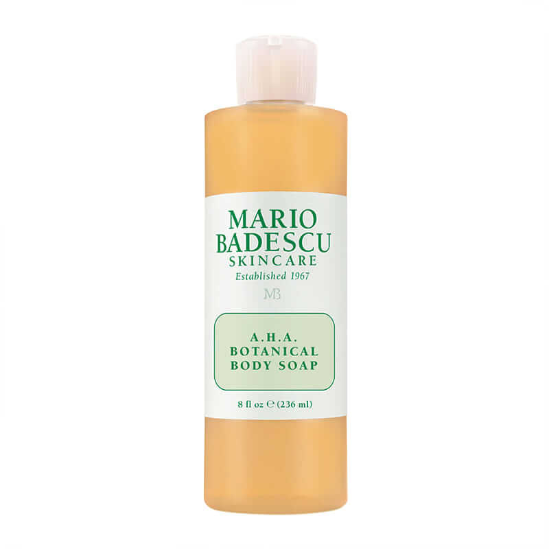 Mario Badescu, AHA Botanical Body Soap, exfoliating body soap, smooth uneven skin tone, salicylic acid, blocked pores
