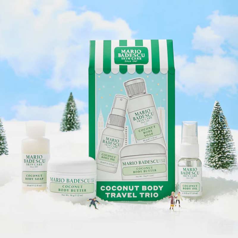 Mario Badescu, Mario Badescu Coconut Body Travel Trio Gift Set, gift set for her, gift set. travel gift set