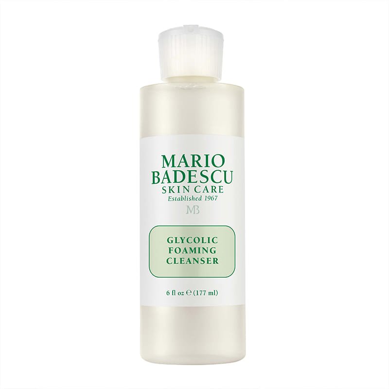 Mario Badescu, Mario Badescu Glycolic Foaming Cleanser for acne prone skin, Glycolic acid foaming face cleanser for radiant skin, Gentle exfoliating face wash, Brightening face cleanser with glycolic acid, Best foaming cleanser for oily and combination skin

These cover a range of potential keywords related to the product’s benefits and target audience. Let me know if you’d li